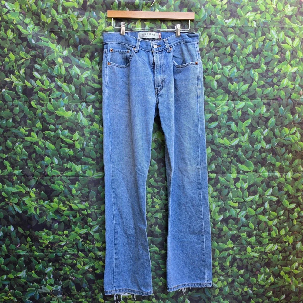 Levis 505 Regular Fit Mens Blue Denim Straight Leg Jeans W32 L32 00505-4891